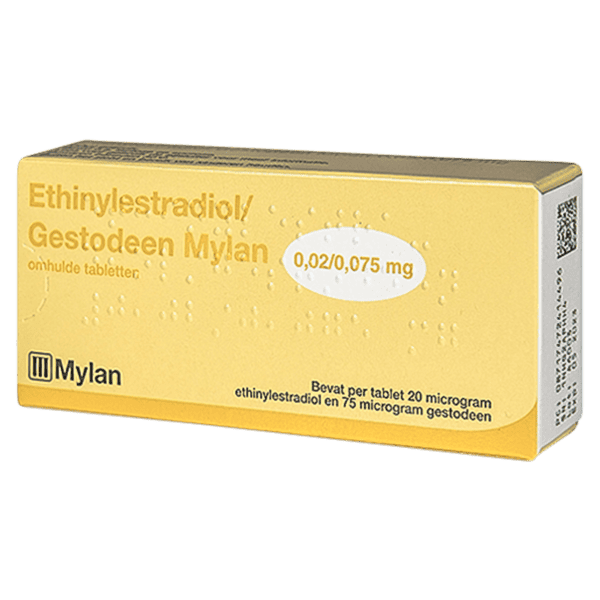 Ethinylestradiol / Gestodeen 0,02/0,075mg anticonceptiepil van Mylan