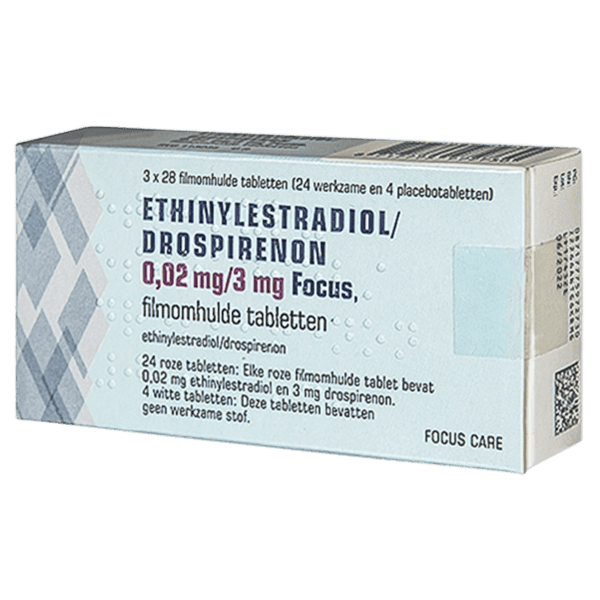 Ethinylestradiol / Drospirenon 0,02/3mg 24+4 anticonceptiepil van Focus
