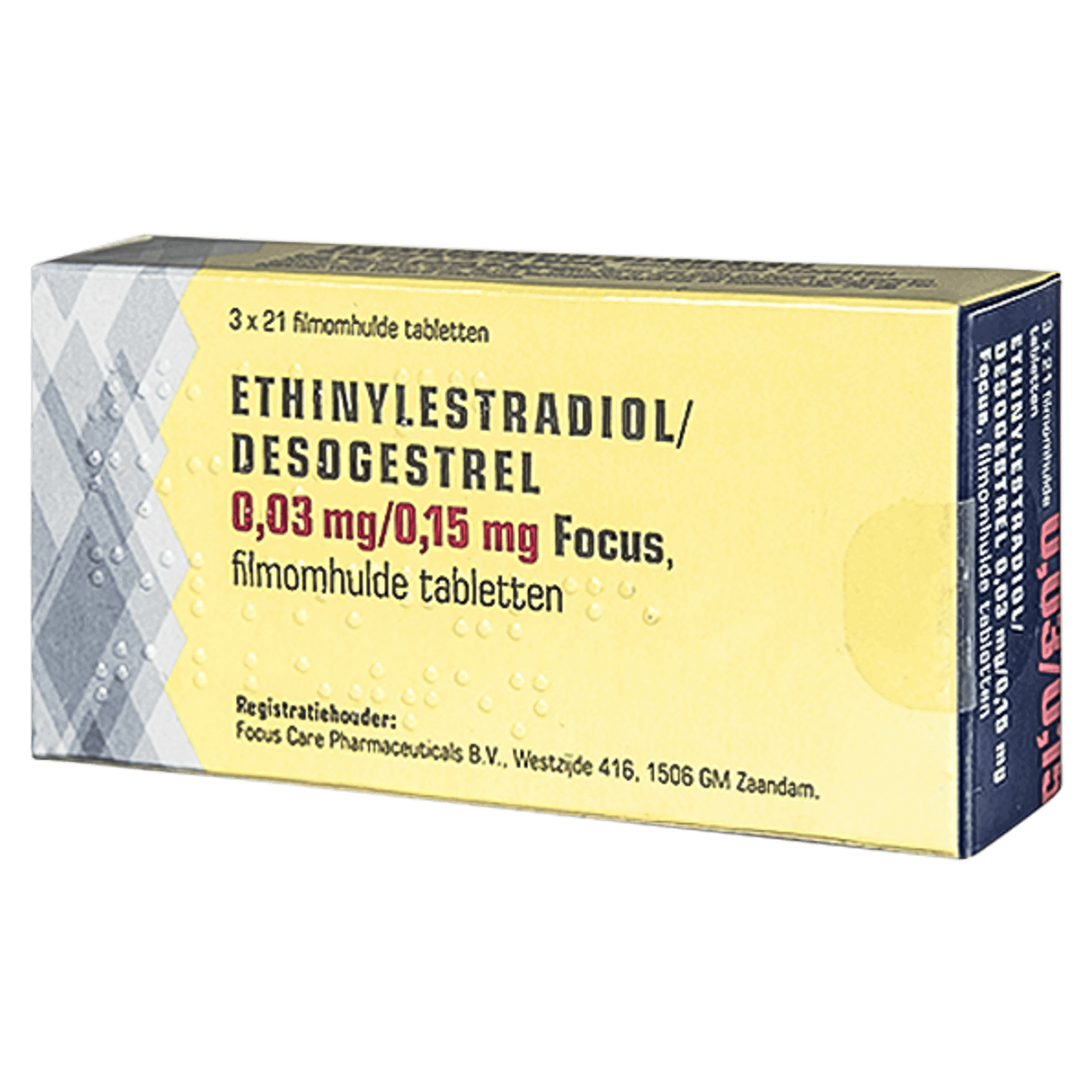 Focus anticonceptiepil Ethinylestradiol Desogestrel 0,03/0,15 mg