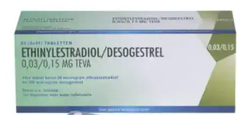 Ethinylestradiol Desogestrel 0,03/0,15 mg Teva – combinatiepil anticonceptie
