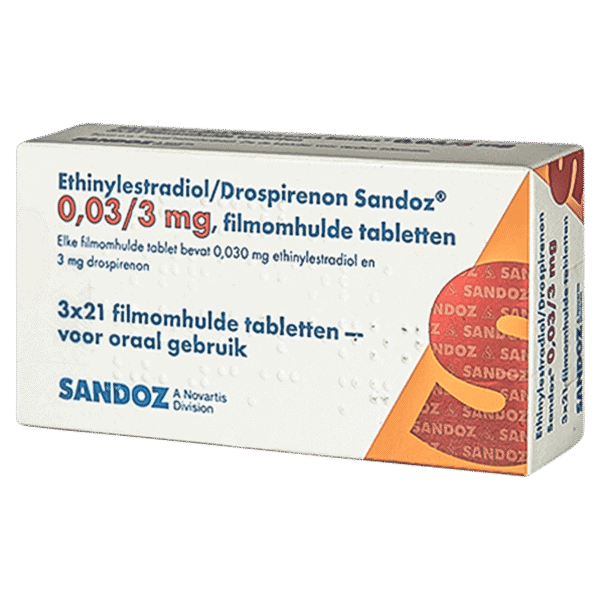 Ethinylestradiol Drospirenon 0,03/3 mg Sandoz – combinatiepil anticonceptie