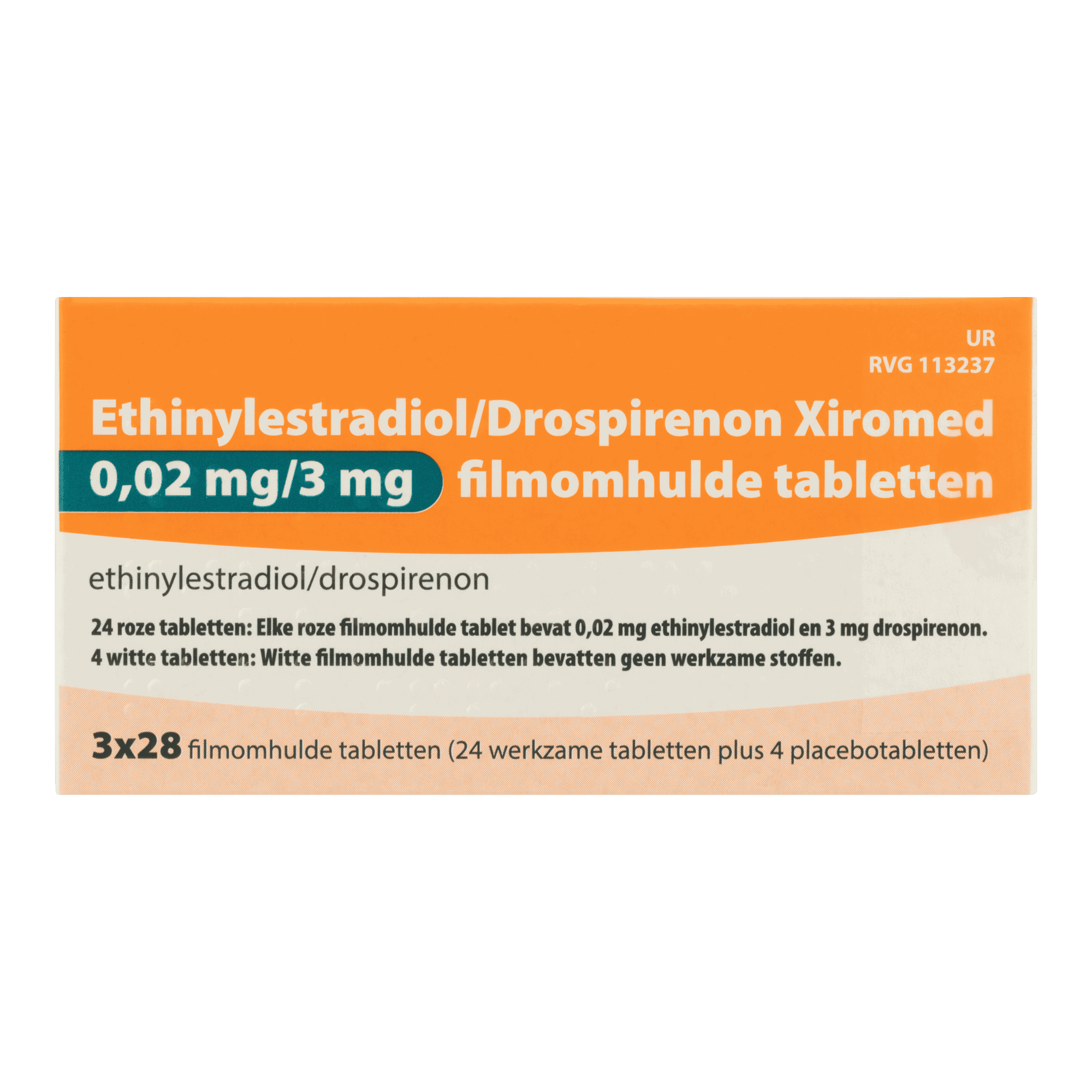 Ethinylestradiol Drospirenon 0,02/3 mg 24+4 Xiromed – combinatiepil anticonceptie