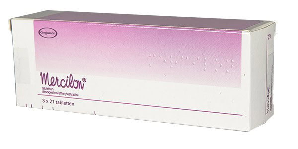 Mercilon anticonceptiepil met desogestrel en ethinylestradiol van Organon