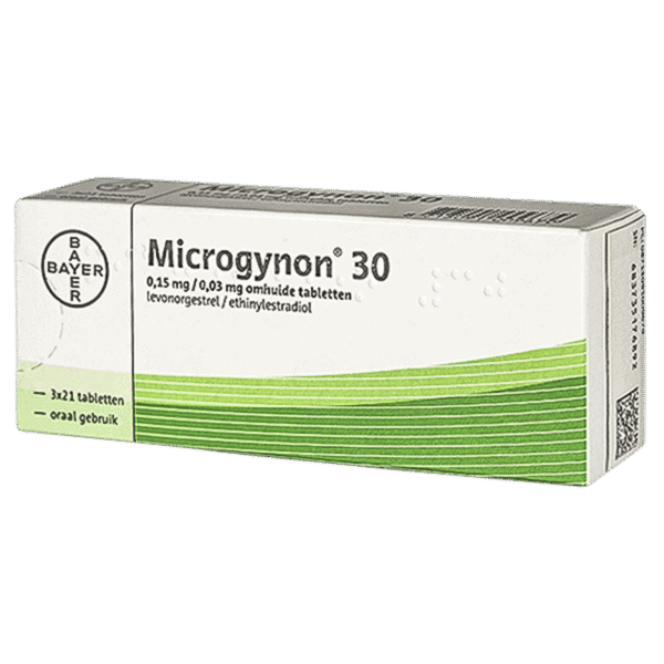 Microgynon 30 anticonceptiepil verpakking – Bayer