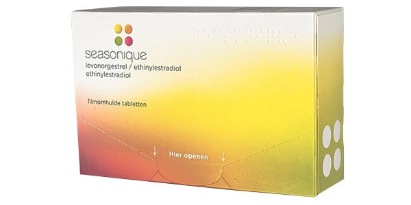 Seasonique Levonorgestrel Ethinylestradiol anticonceptiepil verpakking