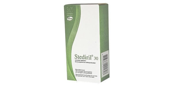 Stediril 30 pil met levonorgestrel en ethinylestradiol Pfizer anticonceptie