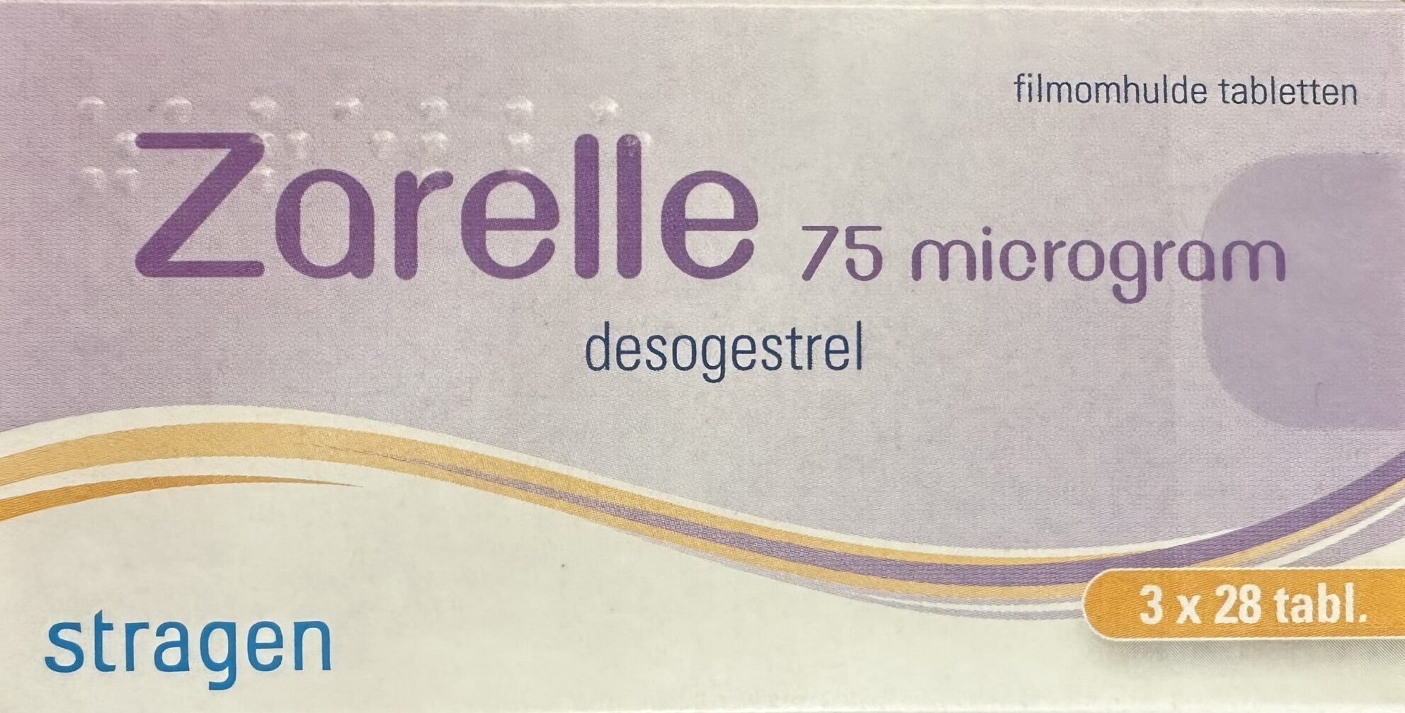 Zarelle Desogestrel 75mcg Qliniq Lovette anticonceptiepil verpakking