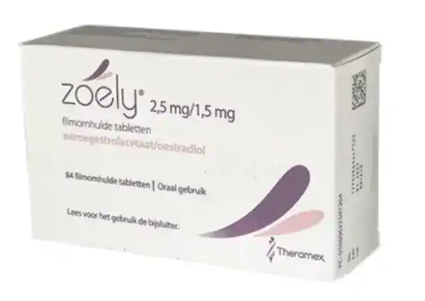Zoely nomegestrolacetaat oestradiol tabletten 2,5 mg/1,5 mg metvan Theramex