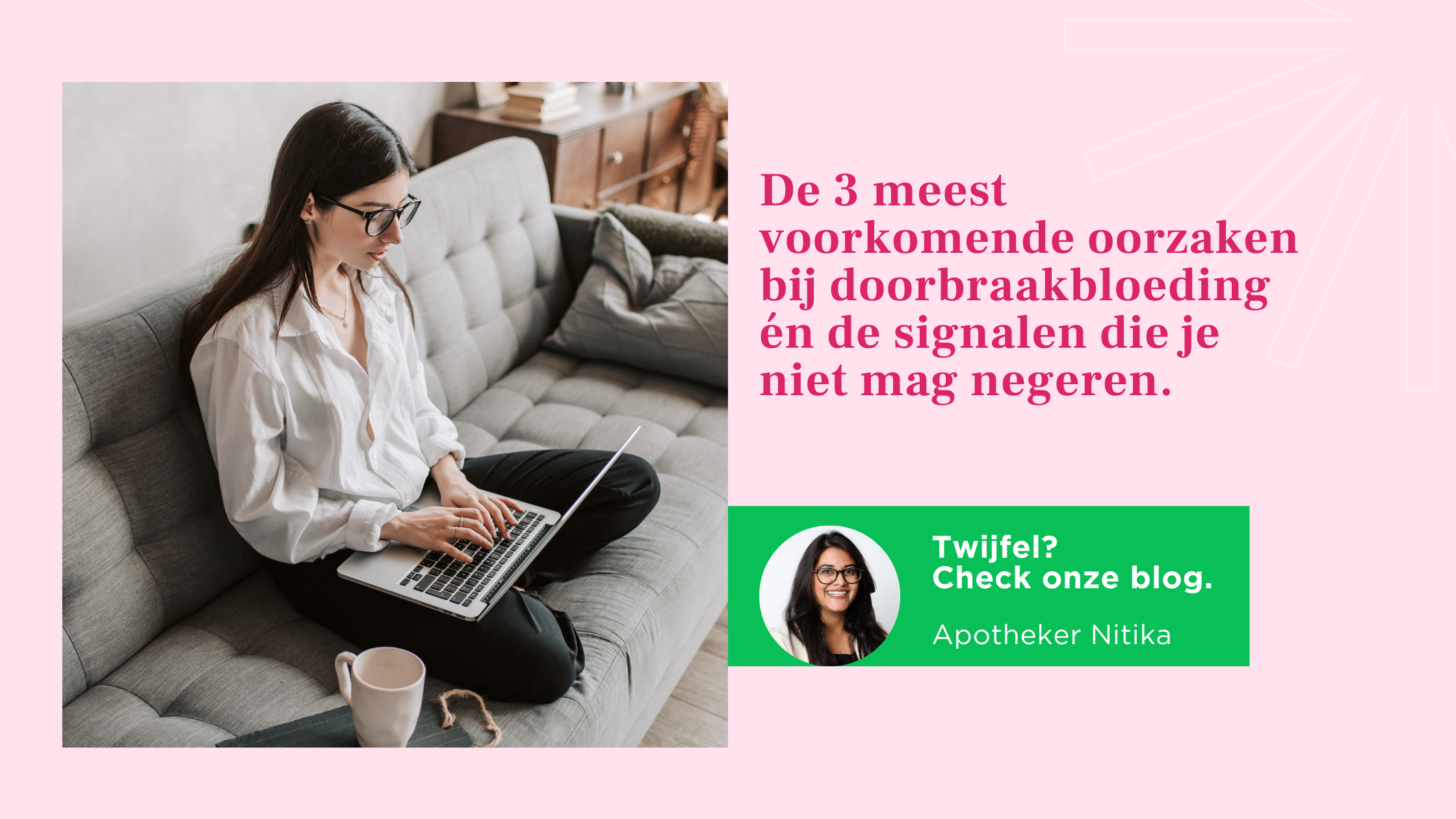Illustratie van menstruatie en anticonceptiepil bij doorbraakbloeding