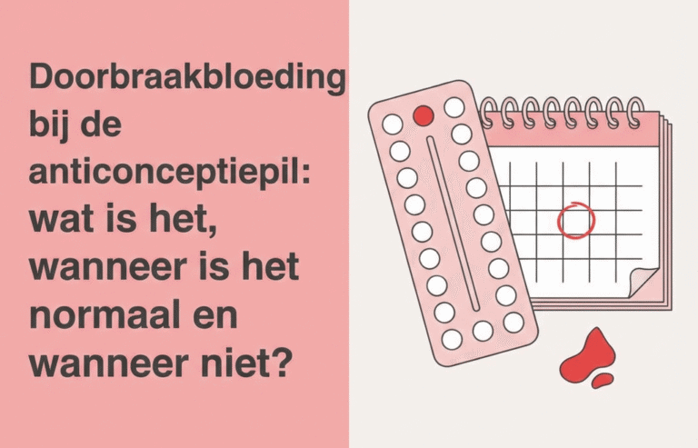 Doorbraakbloeding bij de anticonceptiepil: wat is het, wanneer is het normaal en wanneer niet?