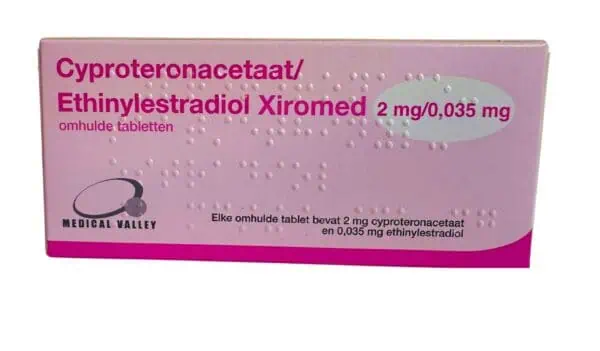 Ethinylestradiol 0,035 mg / Cyproteronacetaat 2 mg Xiromed anticonceptiepil verpakking