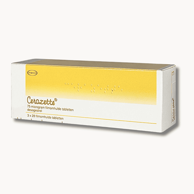 Cerazette Desogestrel 0,075 mg Organon minipil voor 3 maanden.