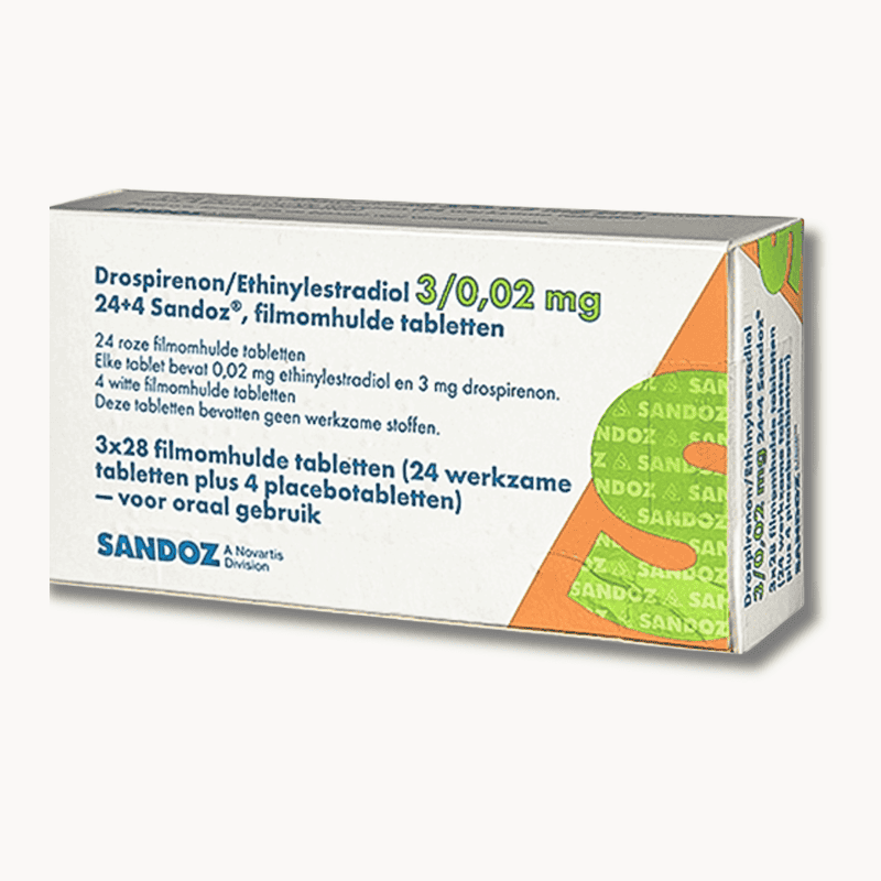 Drospirenon Ethinylestradiol 3 0,02mg 24 4 Sandoz anticonceptiepil generieke Yaz voorraad voor 3 maanden