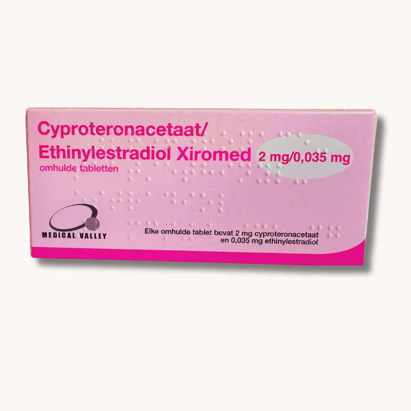 Ethinylestradiol Cyproteronacetaat 0,035 2 mg Xiromed anticonceptiepil voor 3 maanden.