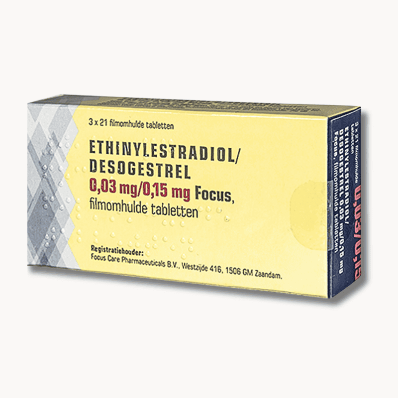 Ethinylestradiol Desogestrel 0,03 0,15 mg Focus anticonceptiepil voor 3 maanden.