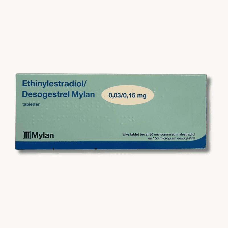 Ethinylestradiol Desogestrel 0,03 0,15 mg Mylan anticonceptiepil voor 3 maanden.