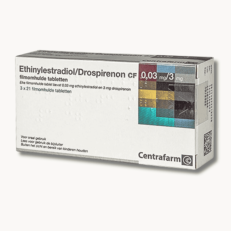 Ethinylestradiol Drospirenon 0,03 3 mg Centrafarm anticonceptiepil voor 3 maanden.