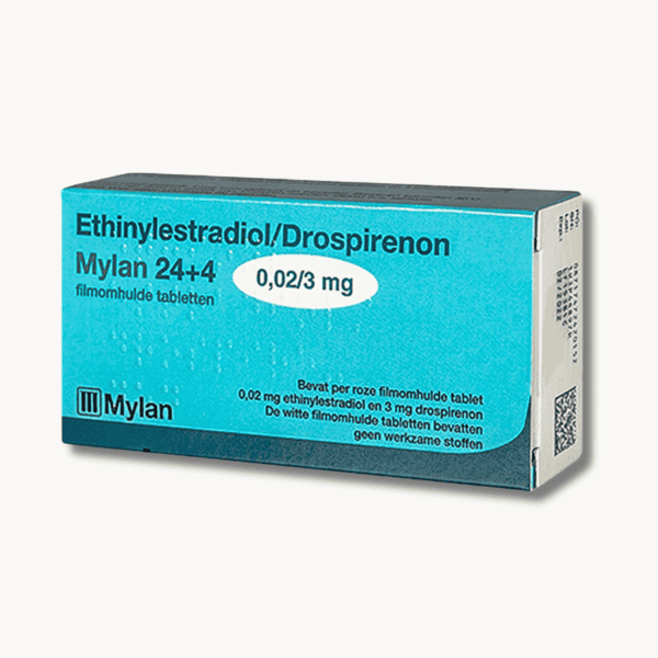 Ethinylestradiol Drospirenon 0,02 3 mg 24 4 Mylan anticonceptiepil voor 3 maanden.