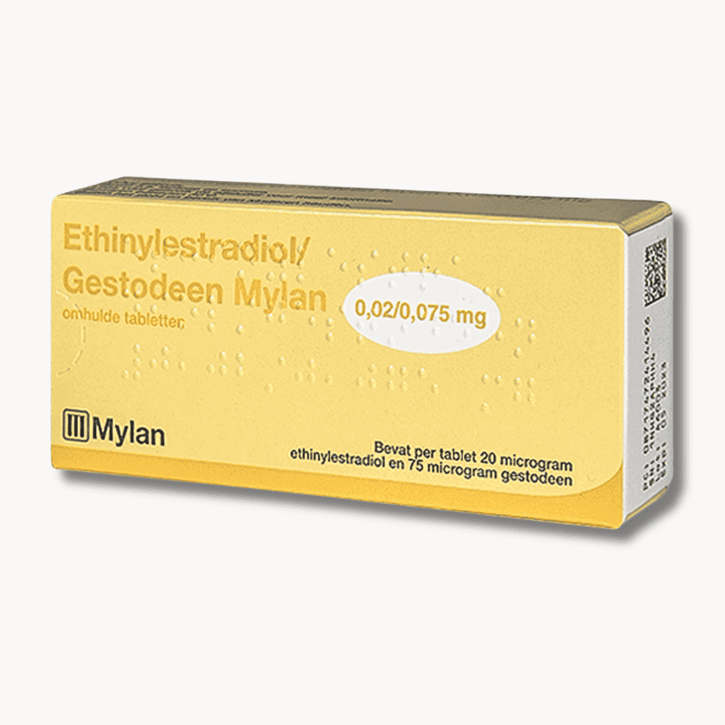 Ethinylestradiol Gestodeen 0,02 0,075 mg Mylan anticonceptiepil voor 3 maanden.